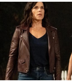 Scream 2022 Neve Campbell (Sidney Prescott) Brown Leather Jacket